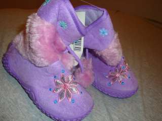 NEW Infant Baby Girl Snow Boots Purple Frisky Shoes 25  