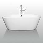 Modern 67 Soaking Free Standing Bathtub Acrylic Full Immersion 