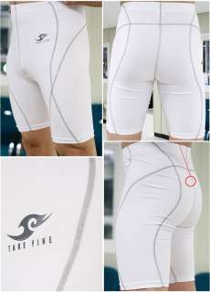Compression UnderLayer athletic Short Tight pants white  