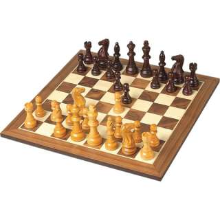 Artisans Deluxe Chess features a wooden chessboard that makes a 