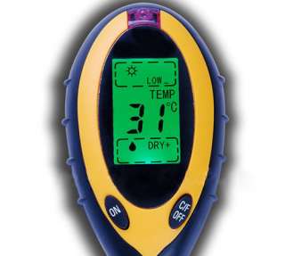 in 1 Digital pH Moisture Light Soil Meter Thermometer Temperature 