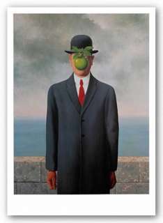 The Son Of Man by Rene Magritte BOWLER HAT BUSINESS MAN  