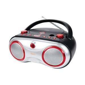   JWIN PORTABLE CD PLAYER W/AM/FM RADIO RED  Players & Accessories