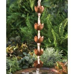  Lily Cup Copper Plated Rain Chain