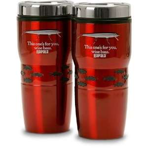  Rapala 2pc Red Insulated Tumbler Set Rubber Coated 
