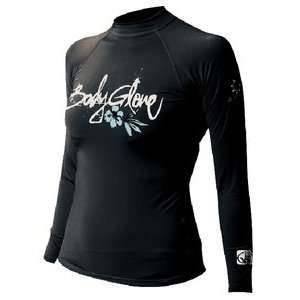   Long Sleeve Lycra Rash Guard Swim Shirt, XL Black
