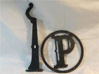 METAL STORM DOOR MONOGRAM PLACARD 10 X 3 LETTER P  