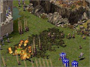 Stronghold MAC CD defend castle walls, real time military warfare 