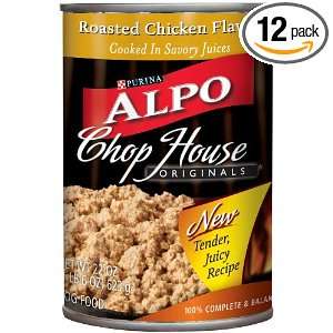 Purina Alpo Chop Roasted Chicken Canned Dog Food, 22 Ounce (Pack of 12 