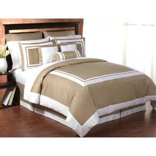 Taupe Hotel Spa Collection Duvet Comforter Cover 6 piece Bedding Set 