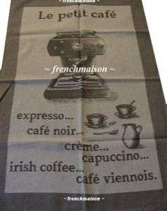 LE PETIT CAFE French Tea/Dish Towel COFFEE/EXPRESSO New  