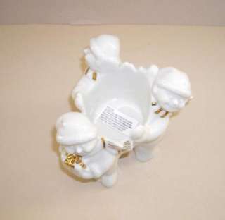   Holiday Elegance Porcelain Tealight Candle Holder w/ Label NICE  