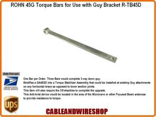 ROHN 45G R TB45D Torque Bars Accessory for Guy Bracket  