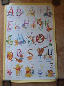 TV Show Cartoon Poster Winnie The Pooh ABCs Alphabet  