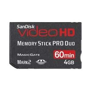  Sandisk Memory Stick, Pro Duo, 4 GB Video HD