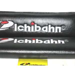    Large Black Ichibahn Logo Seat Belt Pads   Weatherproof Automotive