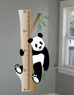 Panda Growth Chart Wall Decal   Deco Art Sticker Mural  