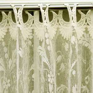   Coventry Ivory Floral Sheer Curtain Panel with Rings