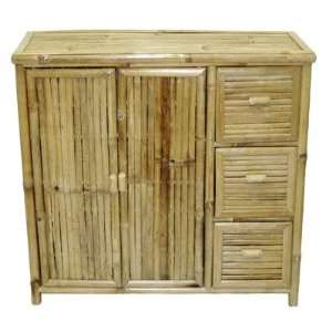    Bamboo54 Natural Bamboo Storage Shelf with Drawers