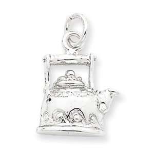   IceCarats Designer Jewelry Gift Sterling Silver Tea Kettle Charm