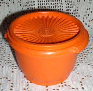tupperware 886 812 orange 4 5 8 servalier storage bowl lid in very 