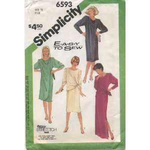  Simplicity Dress Pattern 6593 for Stretch Knits Only, Size 
