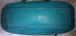   Ladies Dark Turquoise Blue Green Tote Shoulder Purse Retails at $138