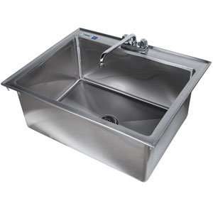 16 Gauge Regency Drop In Stainless Steel Sink with Faucet 28 x 20 x 