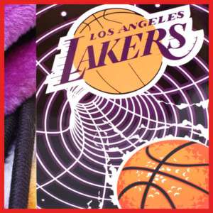 Los Angeles Lakers Twin Blanket Raschel Plush Mink  
