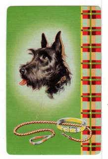 Vintage Single SWAP Playing Card SCOTTIE DOG Whiskers  