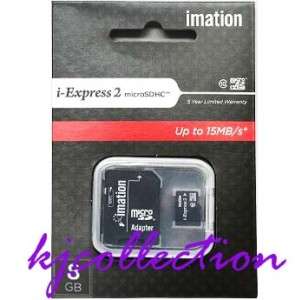 Imation 8GB 8G Micro SDHC Card +SD Adapter Class 10 TF  