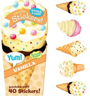 Vanilla Ice Cream Scratch N Sniff Stickers  