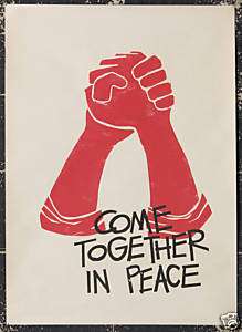 Original Vintage Poster Anti Vietnam Anti War Peace 1960s Student 