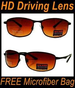 HD Black Driving Aviator Sunglasses Copper Vision Mens  