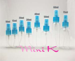 96pcs Spray Bottle Plastic Transparent 75ml Empty  