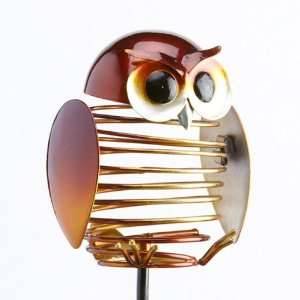  Figurine Metal Mini Garden Stake   Owl