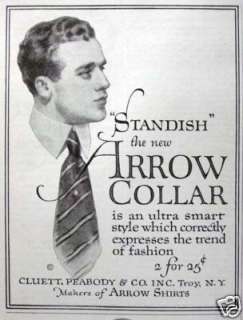 1914 ARROW COLLARS BY LYENDECKER VINTAGE PRINT AD  