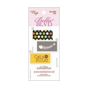  Bella Blvd Stick Pin Paper Flags 3/Pkg Cat; 8 Items/Order 