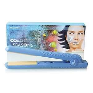   Colorful Seasons Ceramic Hair Straightener, 1.5, Blue, 1 ea Beauty
