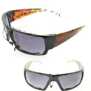   Sunglasses P2019 Black / Brown Gradient Design Black Lens for Men