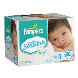 Pampers Swaddlers Sensitive Diapers Economy Pack Plus Size 1, 192 