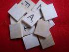12 Scrabble Wood Tile Letters Pendants Crafts FREE SHIP