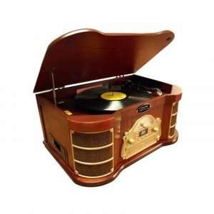  Pyle Classical Turntable with AM/FM Radio/ CD/ Cassette 