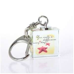  Art Cube Key Chain   Starfish You Make a Difference 