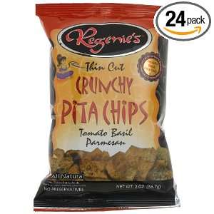 Regenies Pita Chips Tomato Basil Parmesan, 2.0 Ounce Bags (Pack of 24 