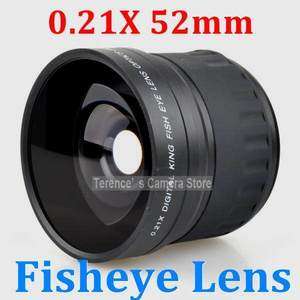 52mm 0.21X Super Fisheye Lens for Canon Nikon Sony Pentax Olympus DSLR 