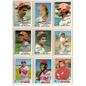  1982 Topps Cincinnati Reds Complete Team Set (34 Cards 