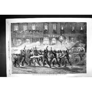  1858 Torchlight Procession New York Firemen Fire engine 