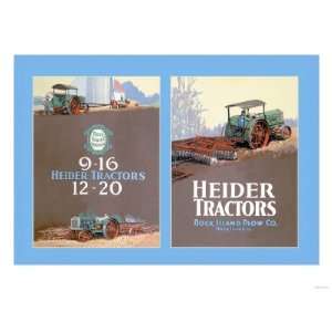  Heider Tractors Giclee Poster Print, 9x12