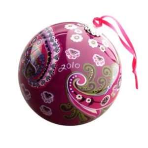 Vera Bradley Holiday Ornament in Very Berry Paisley